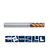 G-SH260-S4A-H  4 Flutes, Standard Length, Square,45°Helix Angle - Big-tools Industrial Supply Tools for Metal Cutting